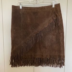 Vintage Suede Leather Mini Skirt